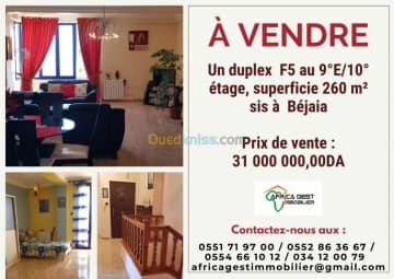 Vente Duplex F5 Bejaia Bejaia 11