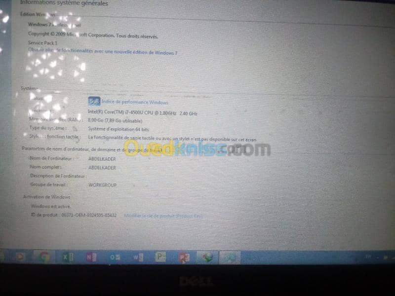 Laptop Dell inspiron15 3537 3