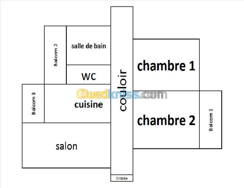 Echange Appartement F3 Blida Bouarfa