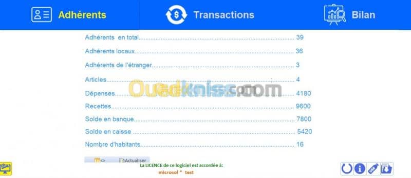 Logiciel de gestion d'une association 