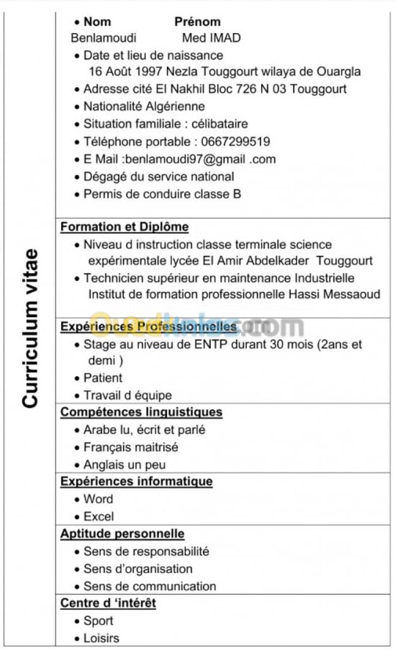 Conducteur/Maintenance industrielle
