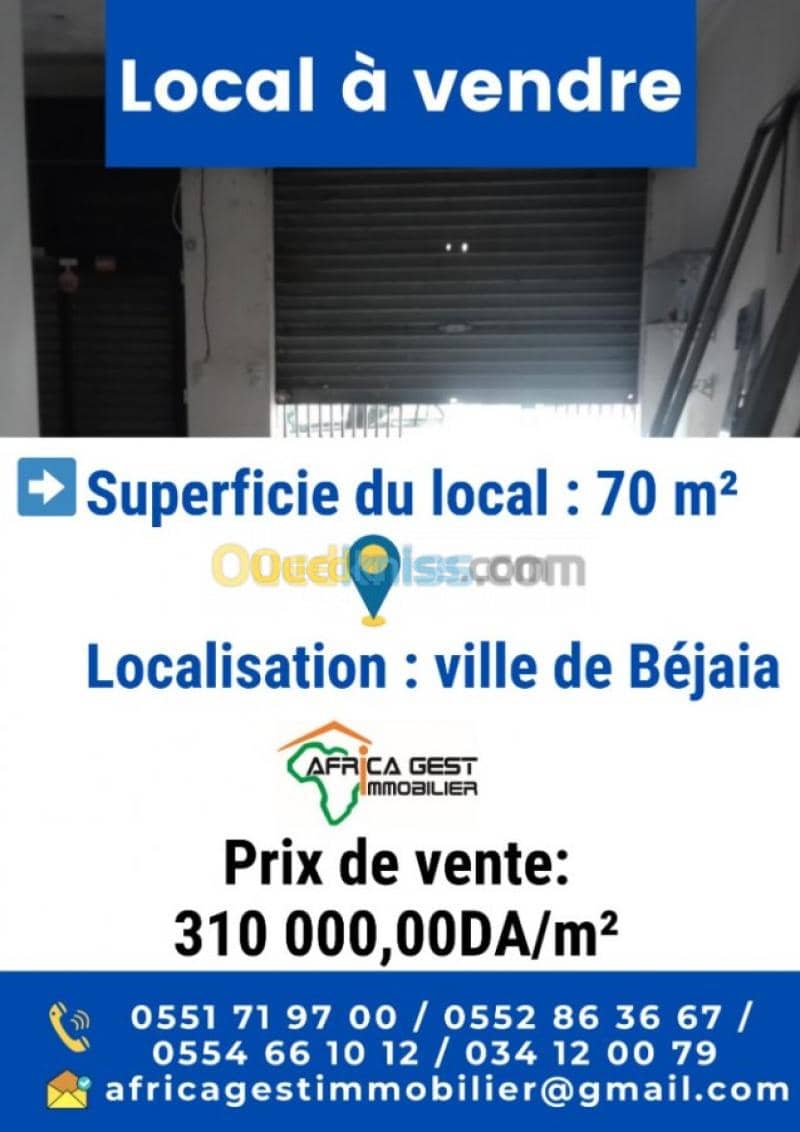 Vente Local Bejaia Bejaia