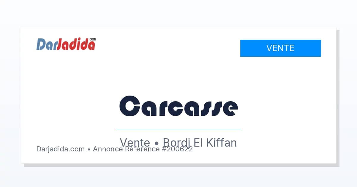 Vente Carcasse Alger