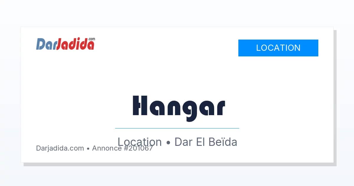 Location Hangar Alger