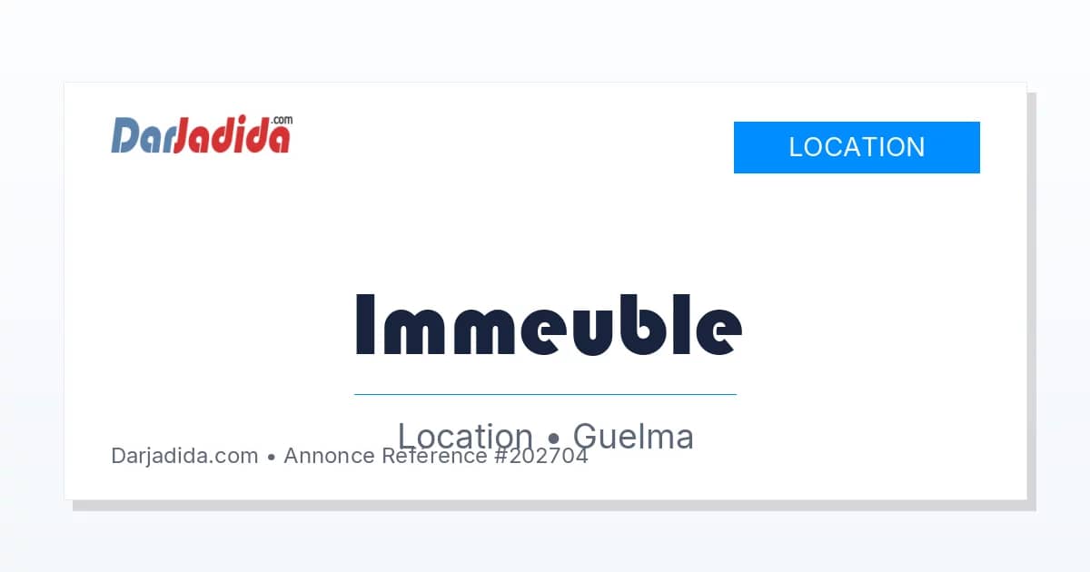 Location Immeuble Guelma