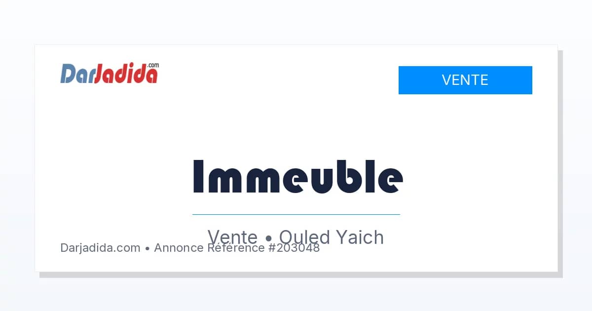 Vente Immeuble Blida