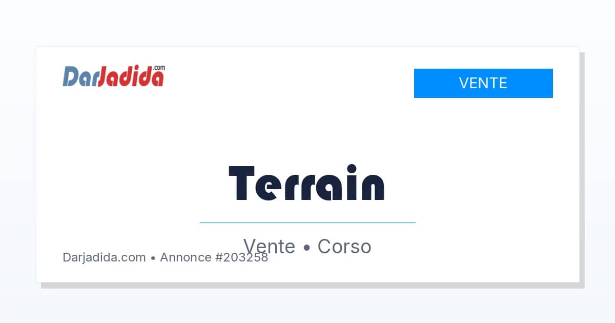 Vente Terrain Boumerdes
