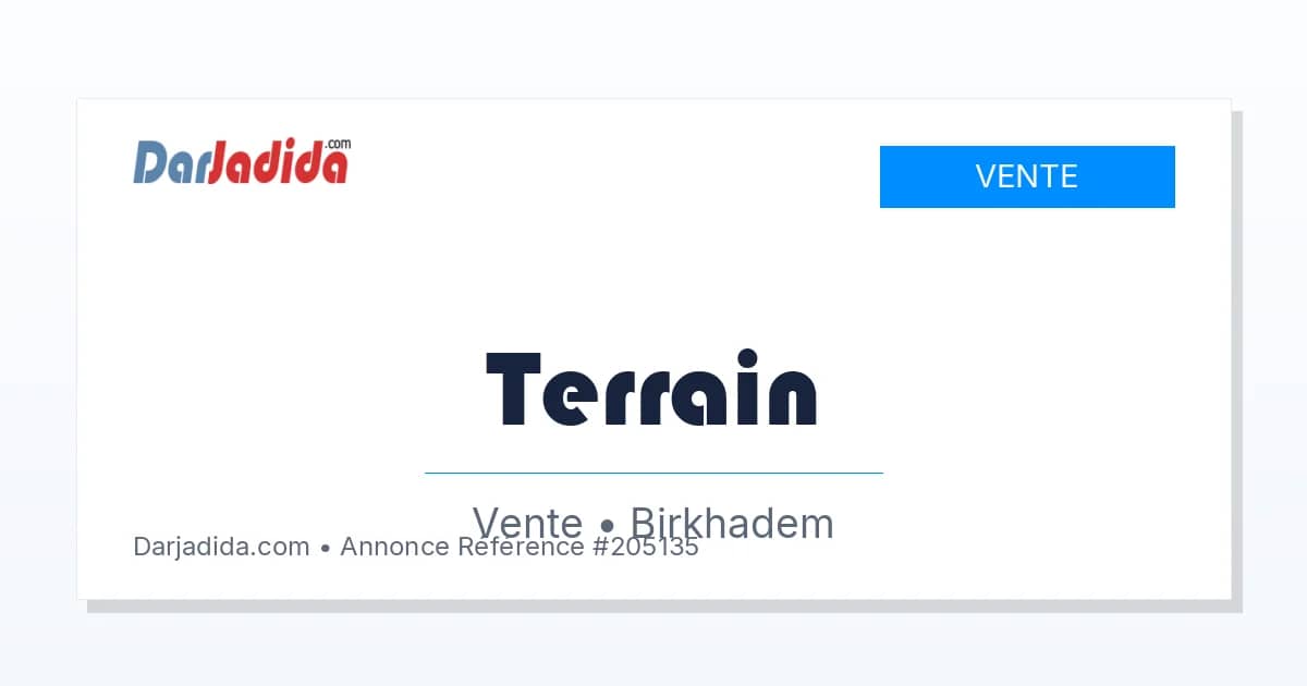 Vente Terrain Alger