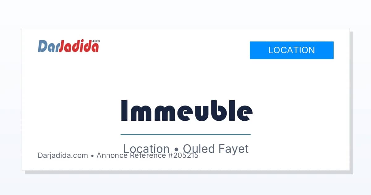 Location Immeuble Alger