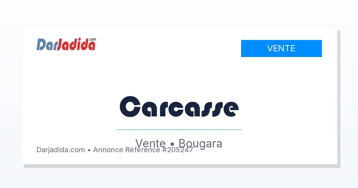 Vente Carcasse Blida