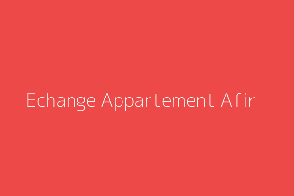 Echange Appartement F3 Boumerdes 