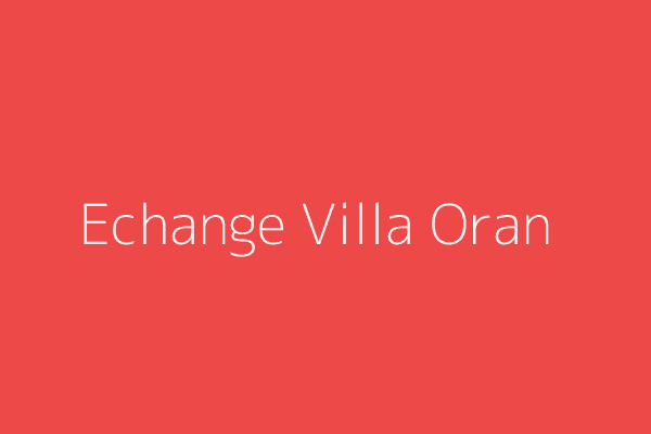 Echange Villa F4 Oran 