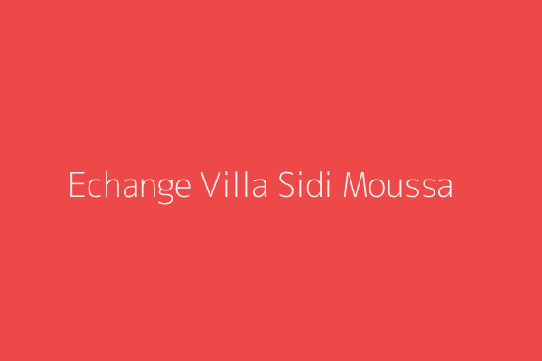 Echange Villa  Alger 