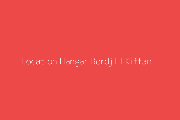 Location Hangar  Alger 