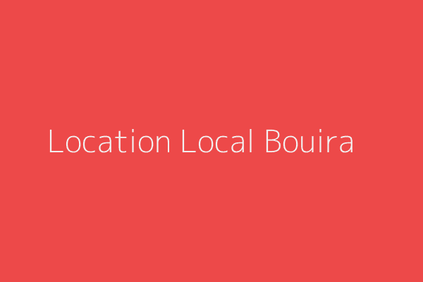 Location Local  Bouira 