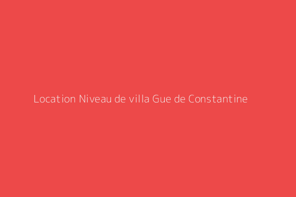 Location Niveau de villa  Alger 