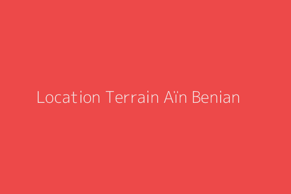 Location Terrain  Alger 