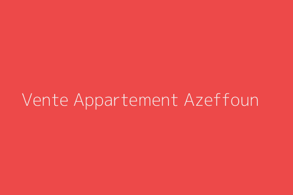 Vente Appartement F2 Tizi-Ouzou 