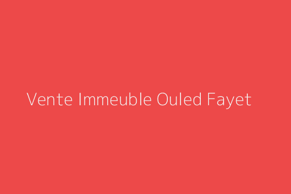 Vente Immeuble  Alger 