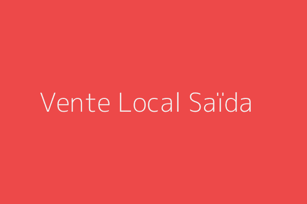 Vente Local  Saida 
