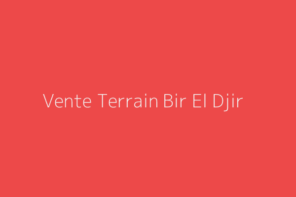 Vente Terrain  Oran 