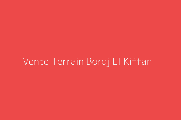 Vente Terrain  Alger 
