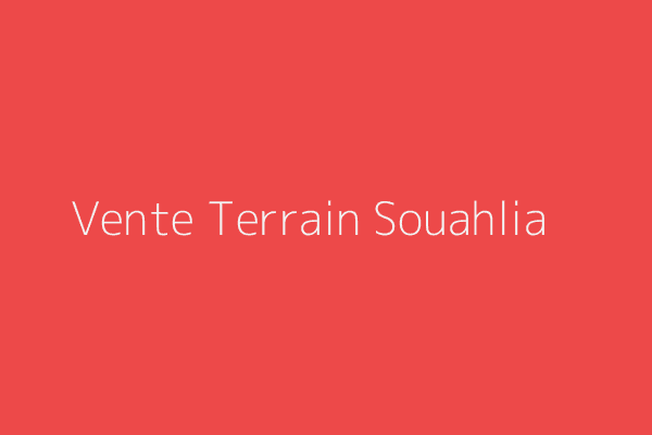 Vente Terrain  Tlemcen 