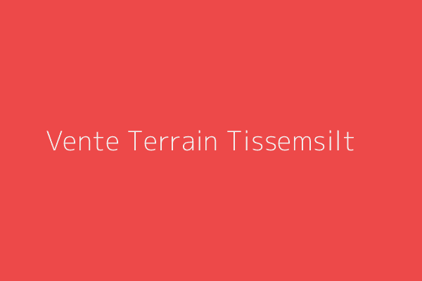 Vente Terrain  Tissemsilt 