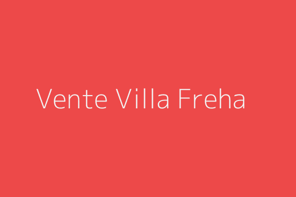 Vente Villa F5 Tizi-Ouzou 
