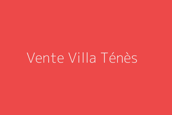 Vente Villa F5 Chlef 
