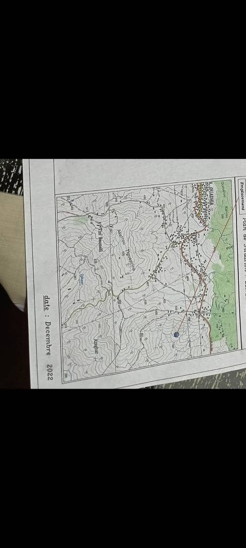 Vente de terrain agricole situé à ouadhia tiziouzou 2