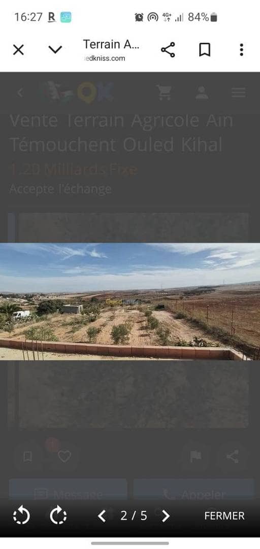 Vente terrain à sidi ben adda, ain témouchent
