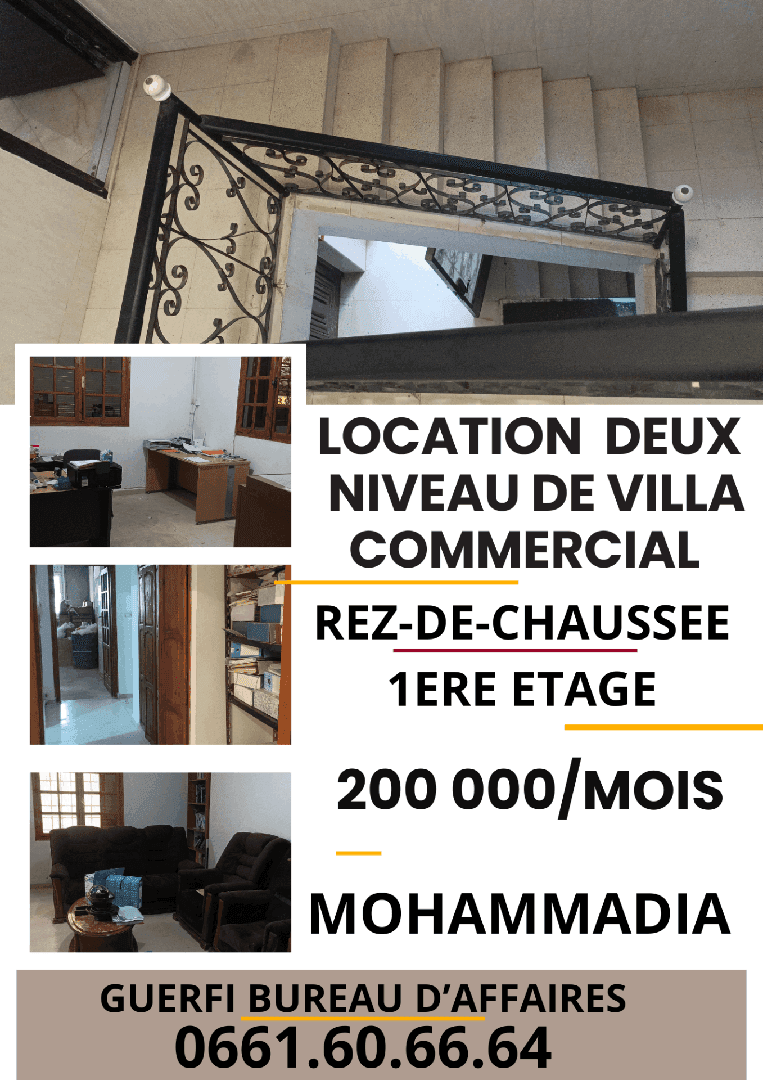 Location deux niveau de villa commercial 4