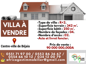 Bejaia vente villa ( béjaia ) algérie