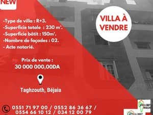 Villa bejaia vente algérie