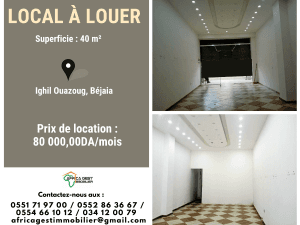 Bejaia location local  ( béjaia )  immobilier