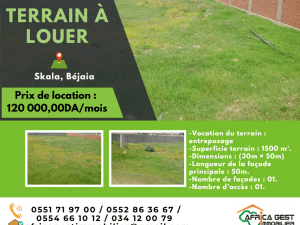 Location terrain bejaia ( béjaia )  immobilier