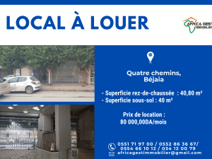 Local bejaia location  immobilier