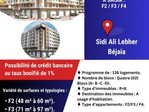 Vente appartement bejaia ( béjaia ) immobilier