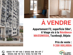 Vente appartement bejaia ( béjaia ) f2 immobilier