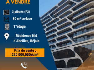 Appartement bejaia vente f3 algérie