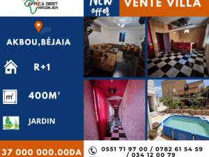 Bejaia vente villa ( akbou ) immobilier