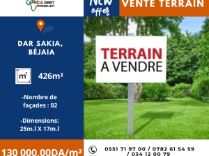 Terrain bejaia vente immobilier