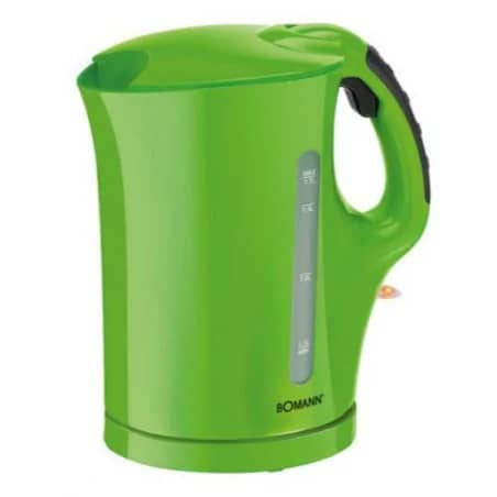 Bouilloire électrique sans fil Bomann d'une capacité de 1,7 litre, faisant bouillir de l'eau en quelques secondes